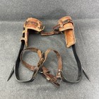 Vintage Klein Tools 8210 L r Tree Pole Climbing Spikes Gaffs Adjustable Leather