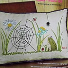 Erica Wilson Vintage Crewel Embroidery Kit Frog Spider Spiderweb Ladybug Dragon