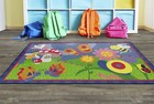 Flagship Carpets Cutie Bugs Non Slip Area Rug 5  X 8  Kids Baby