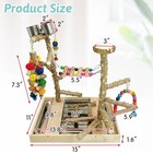 Pinvnby Bird Playground Natural Wood Parrot Perch Stand Bird Play Gym Colorfu   
