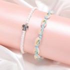 Boho Fashion Women s Turtle Shell Beaded Adjustable Beach Anklet Ankle Bracelet