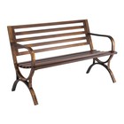 50in Outdoor Steel Bench Antique Bronze 550lb Weight Cap Seats 3