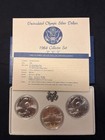 1984 Olympic Silver Dollar P D   S Uncirculated 3 Coin Set Box   Coa Us Mint