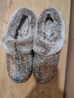 Bobs From Skechers Keepsakes Ice Angel Slippers Silver Metallic Euc Fits 8 5-9