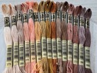 Dmc Cotton Embroidery Floss Thread lot Of 15 Skeins warm Neutral brown Color Set