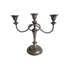 Vintage Ianthe Candelabra Silver Plated Triple 11  Tall Candle Holder