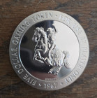 Hacienda  5 00 Gaming Token Sterling Silver Mirror Finish Las Vegas 1967