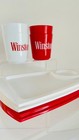 Vtg 1980s Retro Fremware Plastic Snack Trays Plates Cups Winston Cigarettes Set