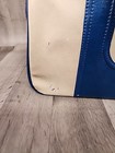 Vintage Scovill Bowling Ball Bag Two Tone Blue Cream Plastic Ball Rack
