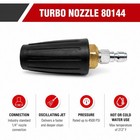 Turbo Pressure Washer Nozzle 4500 Psi 1 4    Quick Connect Rotary Spray Tip