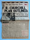 Wwii August 14  1941 Newspaper Churchill Roosevelt Atlantic Charter  Transcript