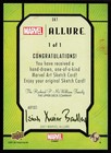 2022 Upper Deck Allure Marvel Sketch By Isiah X Bradley Silk 1 1