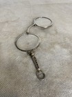 Antique Sterling Lorgnette Folding Opera Eyeglasses Victorian Excellent C  1900
