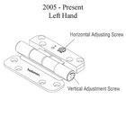 Andersen Patio Hinge Left Hand 2005-present Brassy Gold Tone Single Patio Hinge