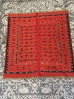Handwoven Tapestry Folk Art Wall Hanging Wool Rug Vintage 70s Mid Century Greece