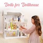 Family Dollhouse People - Doll House People Figures - 5 Poseable Action Figur   
