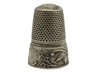 Vintage -decorative Solid Silver Engraved Thimble - Collectible     Original