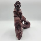 Antique Vintage Hand Carved Wooden Tiger Animal Sculpture As Is