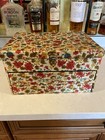 Granny Chic Fabric Sewing Box 1970 s Floral 70s Jewelry Crafting Storage Travel