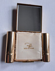 Zell 5th Fifth Avenue Vintage Red Brass Make-up Compact Lipstick Perfume