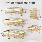 10 Pack Shower Caddy Organizer Rack Shelf For Inside Shower  Self Adhesive Wall