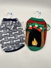 Dog Sweater Two Pack Winter Wear For Small Dog Fleece Hoodie And Holiday Sweater