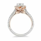 Disney Belle 1 20 Ct Simulated Diamond Tiara Rose Ring 14k Two Tone Gold Plated