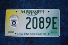 Mississippi State License Plate - Police Officer - Law Enforcement