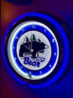 Bear Archery Bow Hunter Hunting Cabin Man Cave Neon Style Retro Led Clock Sign
