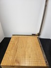 Vintage Ingento Paper Cutter 12x12 Wood Guillotine Trimmer Industrial Iron