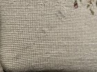 Vtg Footstool Carved Wood Stool Bench Needlepoint Embroidery Floral 10   h X 17x12