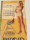 Vintage Ridgid Power Drive July Calander 1961 -man Cave-garage- Display