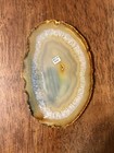 Geode Crystal Agate Slice Hand Painted End Of The Trail Native American Art