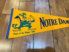 Notre Dame Vintage Fightin  Irish Felt 30  Pennant Football Yellow Blue Rare