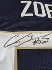 Chris Zorich Autographed signed Jersey Beckett Sticker Blue Custom Jersey