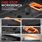  7-in-1  Heavy Duty Adjustable Height Folding Workbench Work Table W  4 Wheels