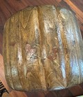 Antique Japanese Ribbed Wooden Melon Hibachi Pot With Raden Mother-of-pearl