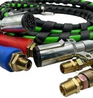 12ft 3 In 1 Abs   Power Air Line Hose Wrap 7 Way Electrical Cable Handle Trailer