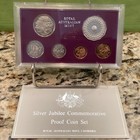 1977 Royal Australian Mint Silver Jubilee 6 Coin Proof Set W  Original Case Nice