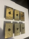 1 Of 6 Antique Industrial H h Toggle Ceramic Light Switch W  Brass Plate Cover