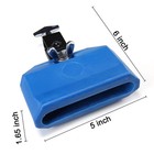 Blue Plastic Musical Percussion Block  Latin Drum Instrument