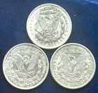 Lot Of  3  1921 Morgan Silver Dollars P-d-s  Well Matched Xf   Au Features  1x3