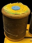 Vintage Coats   Clark Thread Spools With Wooden Sewing Awl Set In A Wooden Crate