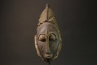African Baule Vintage Mask Wood Carved Tribal Art Face Wall Decor-7590
