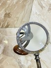 Large 10   Antique Brass Henry Hughes Magnifying Nautical W Leather Case Decor