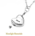 New Heart Forever In My Heart Cremation Urn Keepsake Ashes Memorial Necklace