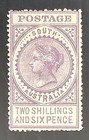 1910-sth Australia 2 6- Dp Dl Vlet Lng Thick Postage Stamp Inv Crna Wmk Mnt  250