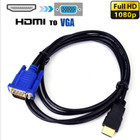 6ft Hdmi Male To 15 Pin Vga Male Video Adapter Cable For Pc Dvd 1080p Tv Hdtv