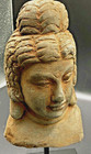 Antique Gandhara Art Gray Schist Stone Statue Sculpture Head