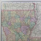 Vintage 1895 Louisiana Map 14 x11   Old Antique Original New Orleans Baton Rouge